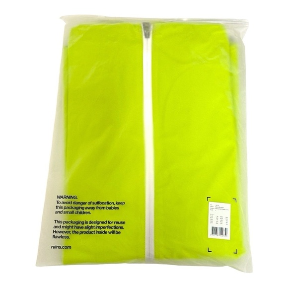 RAINS Reflective‎ Digital Lime Unisex Storm Breaker Jacket | L - Picture 6 of 8